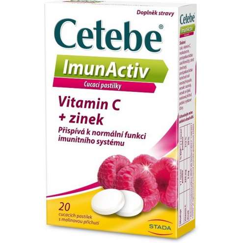 Cetebe ImunActiv Vit.C+zinek 20 cucacích pastilek